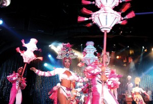 Showgirls (and guys) perform at the famed Tropicana.