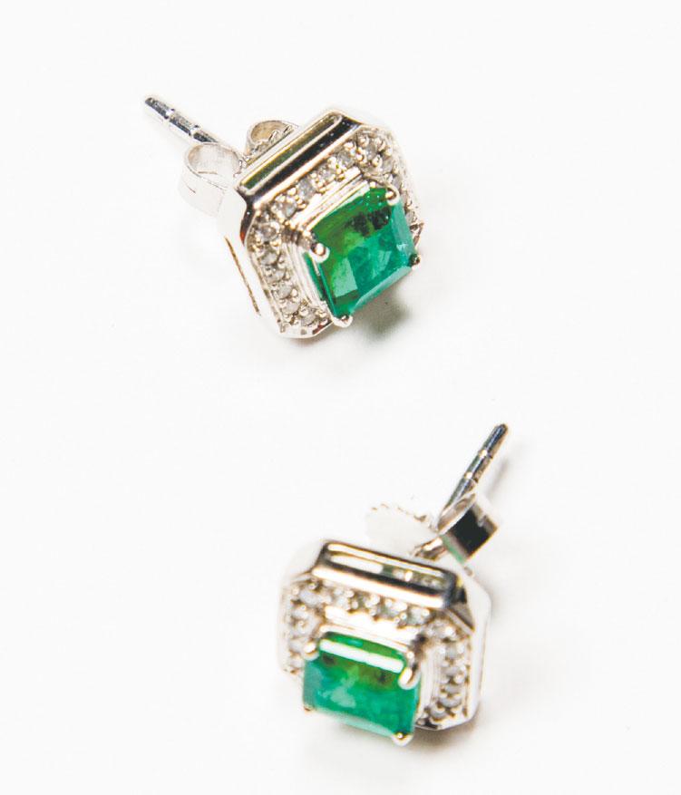 EAR ENVY Sure, emerald earrings are an ideal gift for any woman with a May birthday (like us), but don’t underestimate the green stone’s dramatic, people-pleasing allure and holiday appeal. $4,125, Bijoux at Green Spring Station
