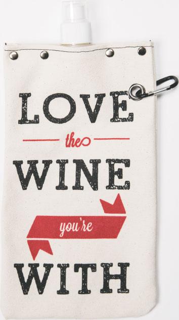 GRAPE NUTS On-the-go wine flasks are in demand because they’re efficiently transportable and reusable. This Tote & Table wine bottle flask blends added humor. $23, at The Wine Bin in Ellicott City. 