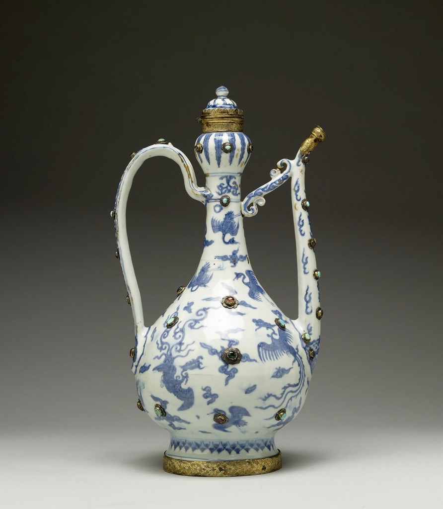 Ewer, 16th century, with 17th century Ottoman settings. 