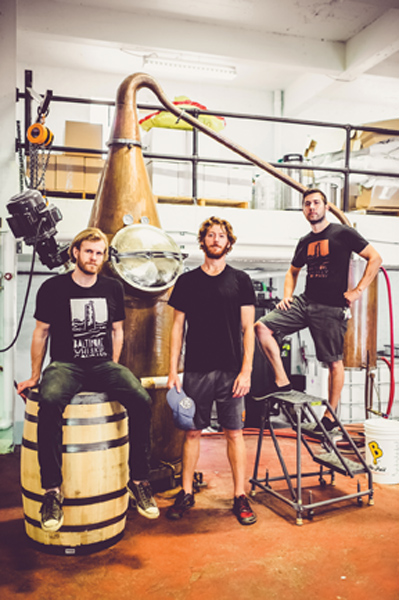 Max Lents, Newton and Breitburg-Smith produce their spirits from a 250-gallon still.