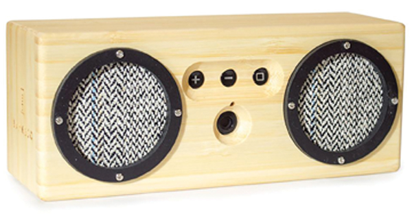 bamboo bluetooth speaker, $155 “We’re moving into a new house, and my son, Mac, is getting the basement as a bedroom/man cave. He needs music!” Bambeco. 